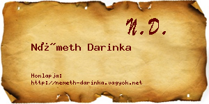 Németh Darinka névjegykártya